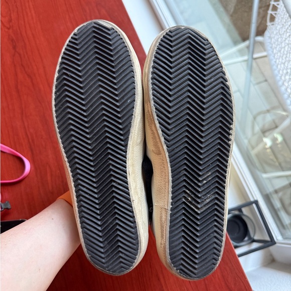 Women's white leather Super-Star with glittery heel tab Size 40 - Picture 12 of 12